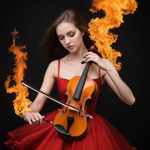Prompt: Dance me to your beauty with a burning violin