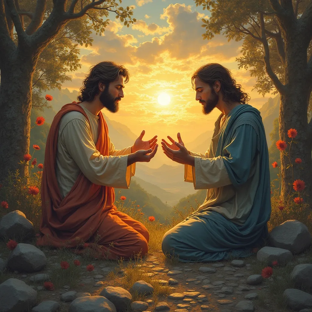 Prompt: 
accept one another, then, just as Christ accepted you, in order to bring praise to God

Sacred geometry
