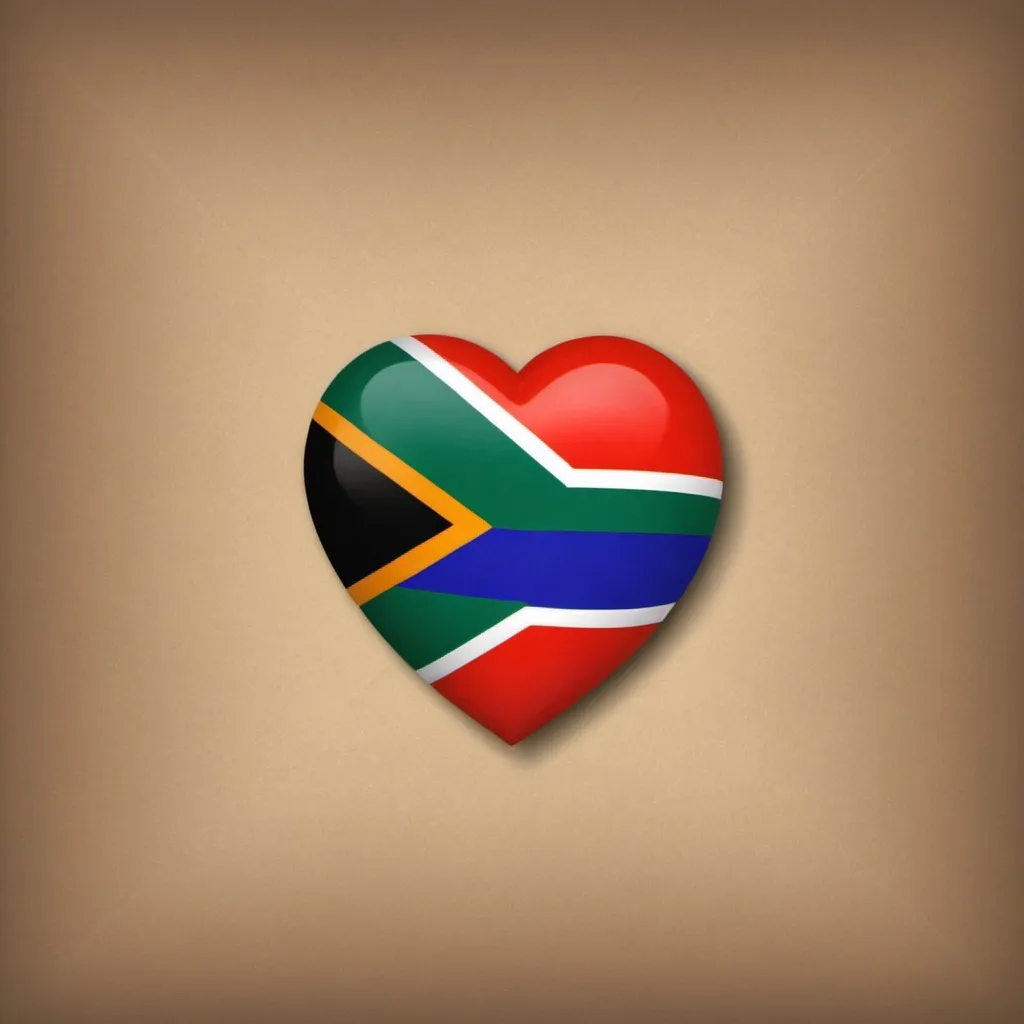 Prompt: South Africa flag, Love 