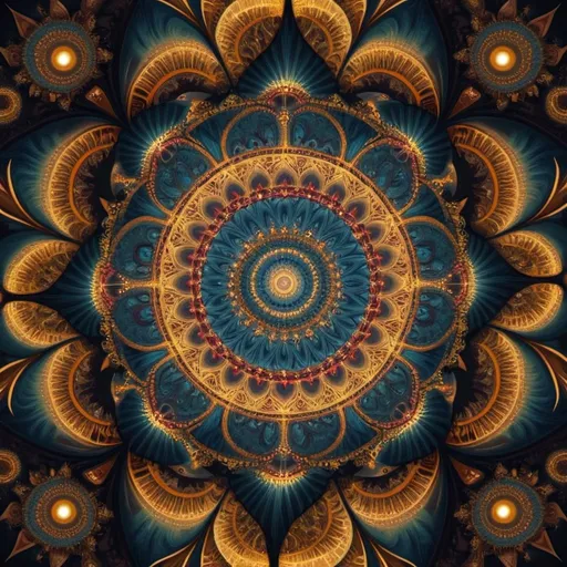 Prompt: Mandala fractal meditation 