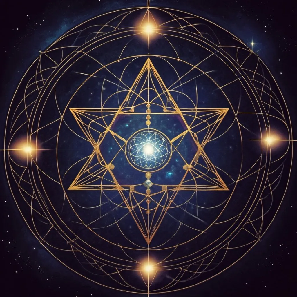 Prompt: I am the Alpha and the Omega, the Beginning and the End, the First and the Last.

Sacred geometry 