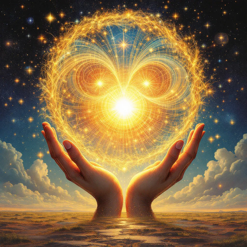 Prompt: Wisdom is The Guiding Light of Love

Artistic impression.
