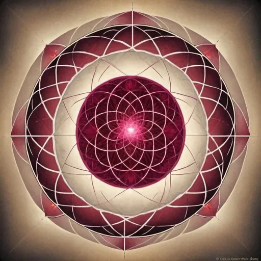 Prompt: Who can find a virtuous wife? For her worth is far above rubies. Sacred geometry.
