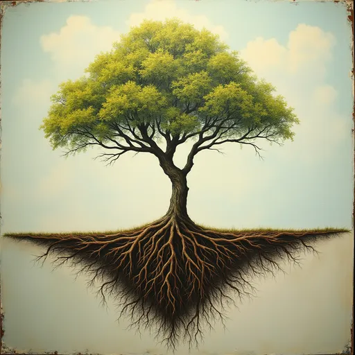 Prompt: Rooted and reaching