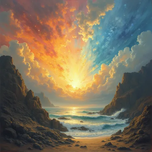 Prompt: I serve the God of glory,
Who spoke and stars took flight,
Declared His name to Moses,
A flame in desert night.
Not bound by man’s tradition,
Nor carved by hands of clay—
His Word, alive and burning,
Still speaks to me today.
His mercy—onbeskryflik,
Too vast for tongue to frame,
Yet near enough to whisper
The power of His name.
He gave me breath and reason,
He placed the choice in me;
To walk the path of worship,
And serve Him joyfully.
All earth and I am groaning,
For heaven’s song begun—
Let justice roll like rivers,
Let all things find the Son.
I choose His will, His wonder,
My soul in Him is free—
The risen Christ, my anchor,
Who reigns eternally.


(Note; 24 images following the words of the poem above forming one cohesive whole)