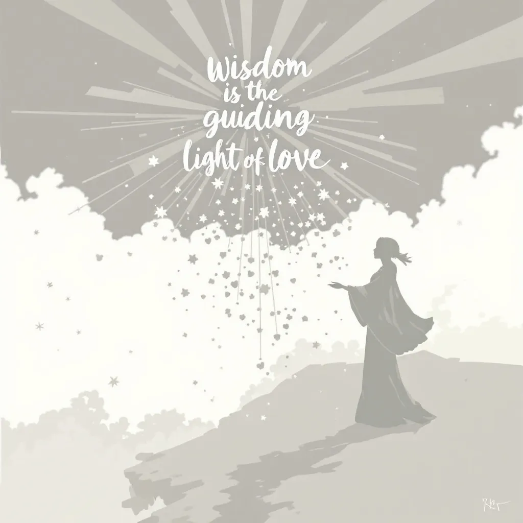 Prompt: Wisdom is The Guiding Light of Love

Artistic impression.
