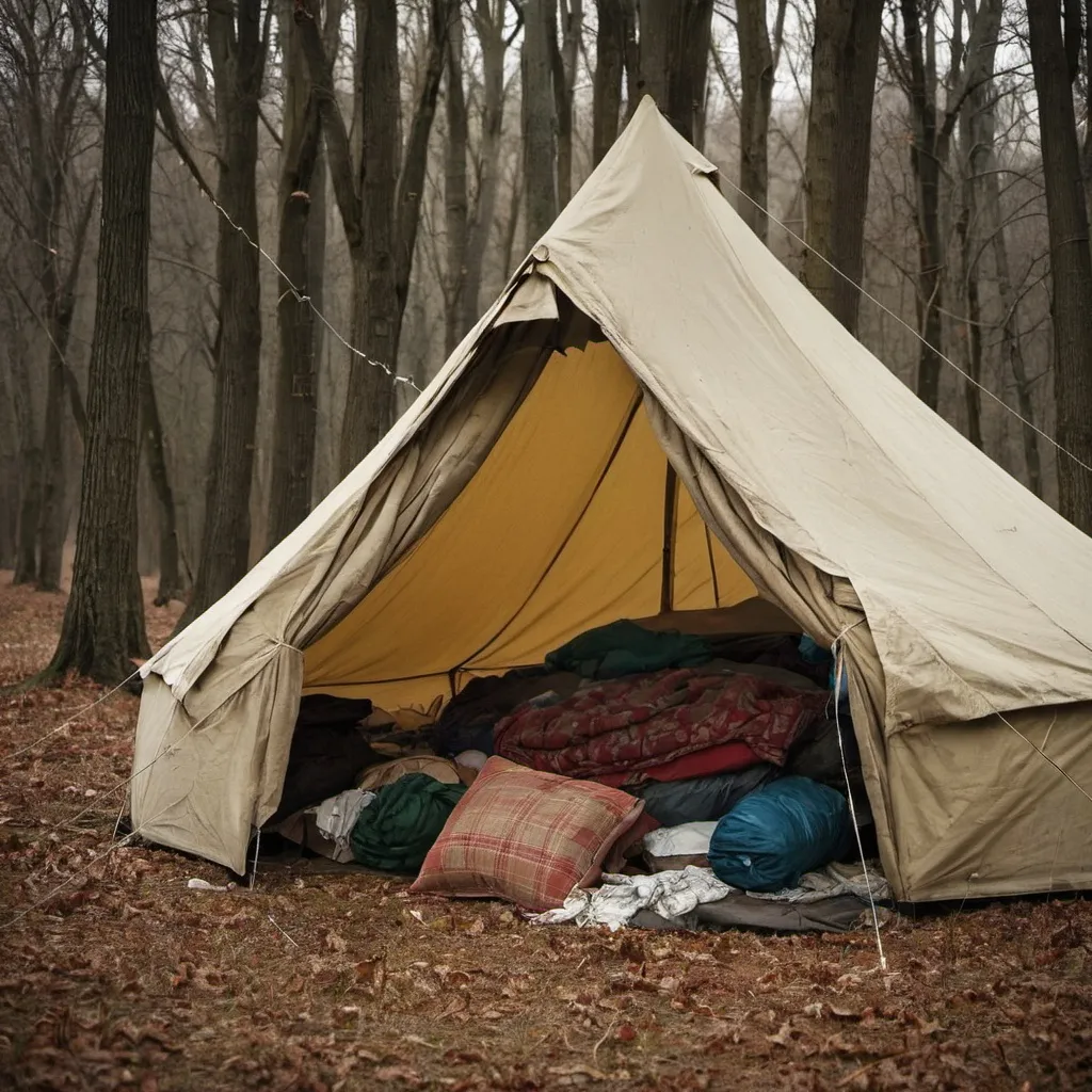 Prompt: Raise a tent of shelter now, though every thread is torn