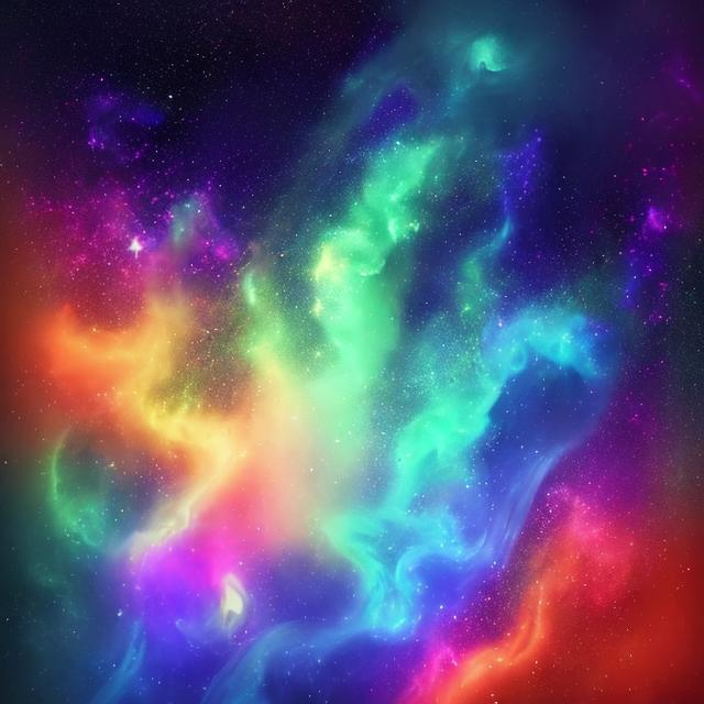 Prompt: fire and water and air in the middle with galaxy and golden rings in the middle as well ultra realistic neon colors