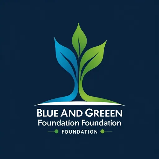 Prompt: logo blue and green non profit foundation