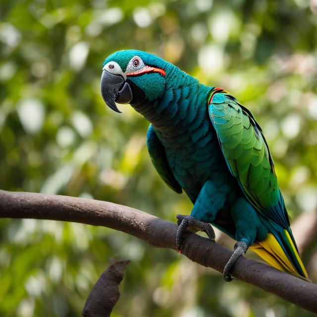 Prompt: black billed parrot