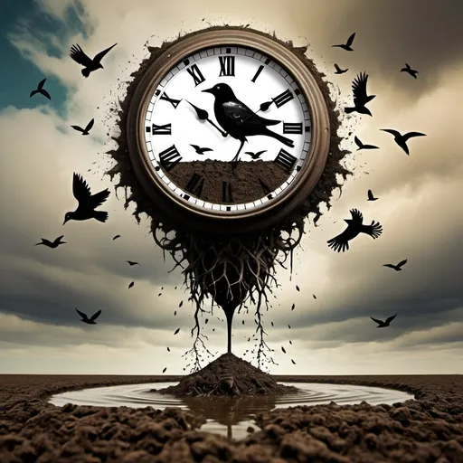 Prompt: Surrealism
Clock
Soil
Birds
Water
Liquid