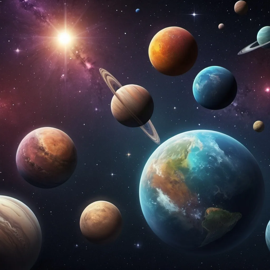 Prompt: Space background, majectic, twinkling stars, highres, ultra-detailed,more colourful ,different planets, galaxies
