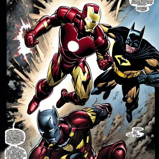 Prompt: Ironman vs Batman 