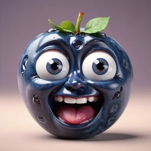 Prompt: A happy/sad/angry expressions sliced blueberry with a 3d rendering face, stylized caricature, mortified at its existence, hyper realistic, 4k, cinematic lighting, smooth, funny, Instagram meme, photo, portrait photography, product.