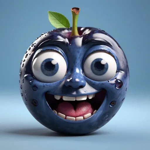 Prompt: A happy/sad/angry expressions sliced blueberry with a 3d rendering face, stylized caricature, mortified at its existence, hyper realistic, 4k, cinematic lighting, smooth, funny, Instagram meme, photo, portrait photography, product.