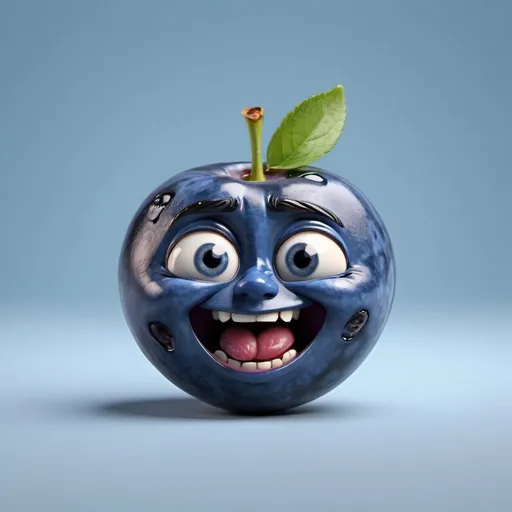 Prompt: A happy/sad/angry expressions sliced blueberry with a 3d rendering face, stylized caricature, mortified at its existence, hyper realistic, 4k, cinematic lighting, smooth, funny, Instagram meme, photo, portrait photography, product.