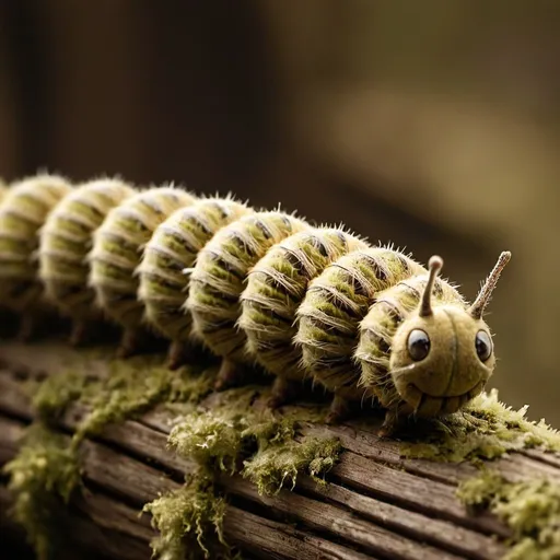 Prompt: prompt;
High resolution close-up photo, Puss caterpillar caterpillar on dry, mossy wood, taken with Canon EF 100mm f/2.8L Macro IS USM Lens, illuminated by daylight - national geography style,Make it look like a vintage photograph.Add some sepia tones.Enhance the contrast.Include some light leaks.
