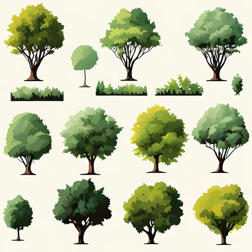 Prompt: Vector of t
Lot of Tree, Garden, in low angle, vector art on canvas, graphic style, concept art , uplight