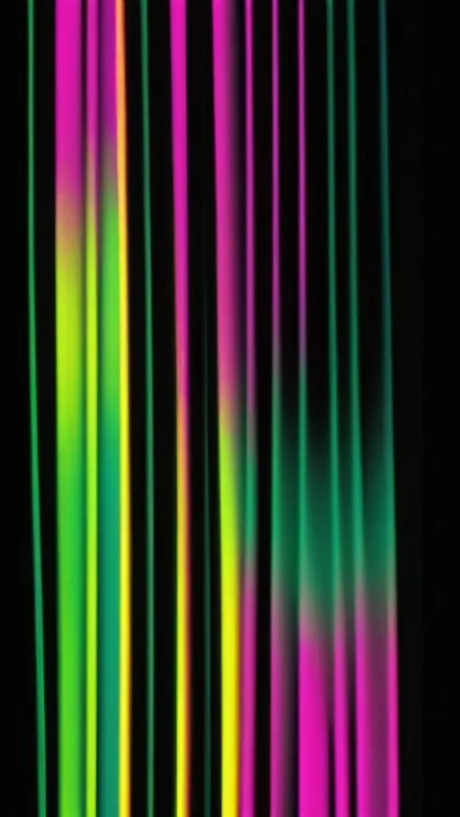 Prompt: an abstract image of colorful stripes on a black background with a pink and green light, Yaacov Agam, by Yaacov Agam, inspired by Yaacov Agam, moire, felipe pantone, refracted color lines, abstract photography, opart, color interference, abstract rippling background, chromatic aberrations, jon sibal. volumetric light, neon lines, vibrating colors, abstract album cover, colorful computer screen, colorful static, in thomas ruff style, rgb crt scanlines, abstract colors