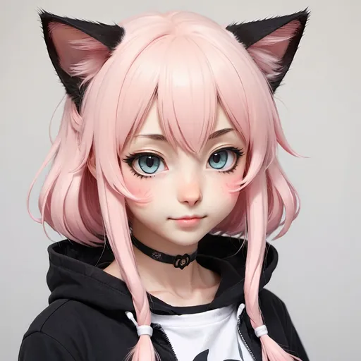 Prompt: Anime cat girl