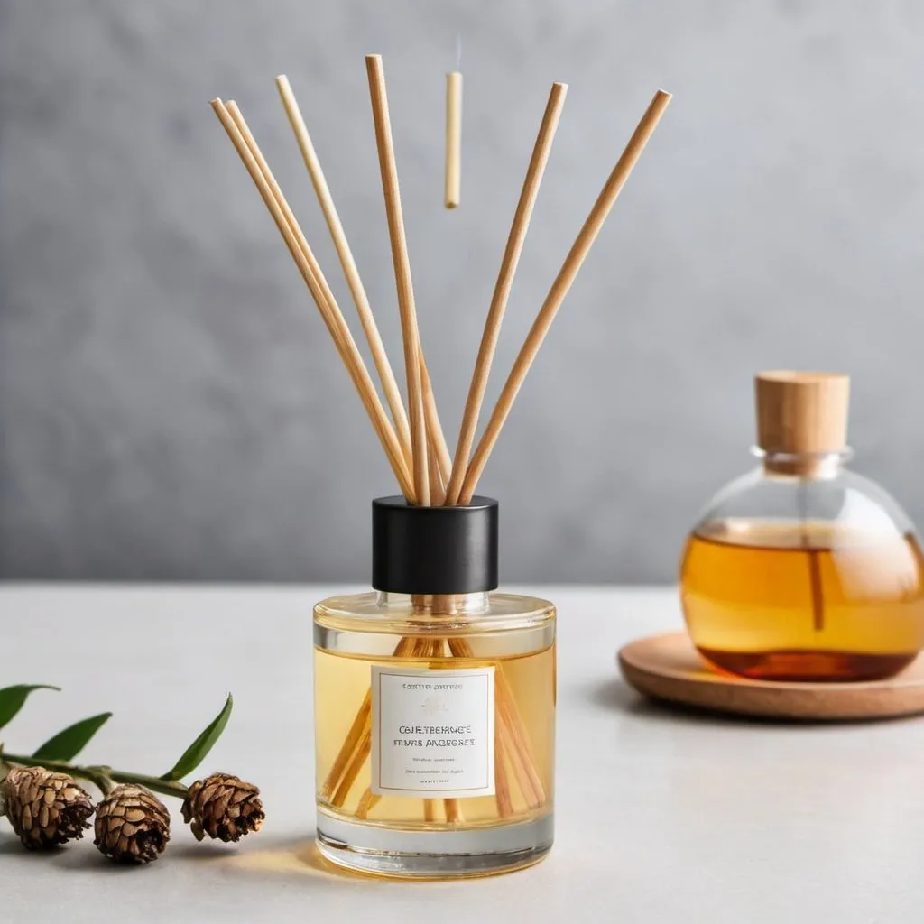 Prompt: Create a home fragrance diffuser image