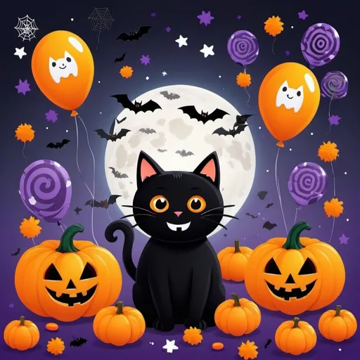 Prompt: Create a vibrant and adorable Halloween-themed image to celebrate reaching 900 members in our group. The design should be colorful and full of Halloween elements like cute ghosts, smiling pumpkins, friendly witches, and playful black cats. Include festive decorations like candy, stars, and balloons. Add the text 'Hooray! 900 Members!' in a fun and cheerful font. Make sure the overall vibe is joyful and celebratory, with a touch of spooky charm.