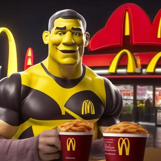 Prompt: John Cena McDonald's 8k ultra HD 