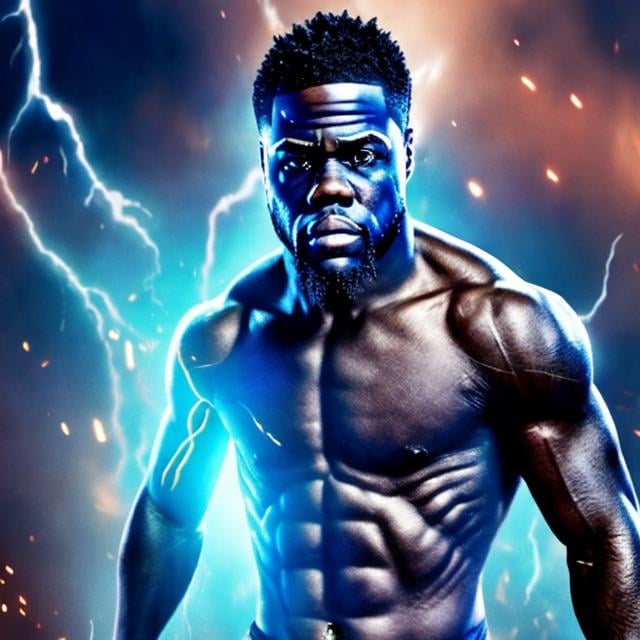 Prompt: Ultra instinct Kevin Hart