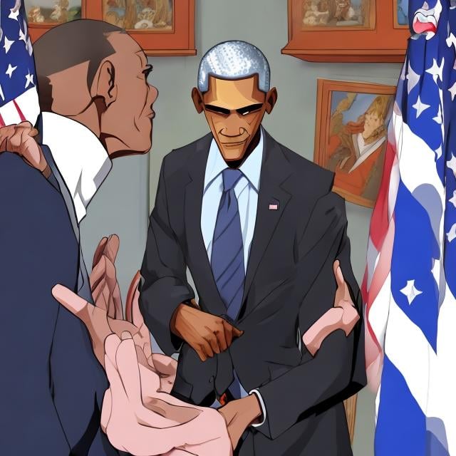 Prompt: Anime Obama 