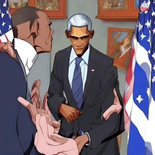 Prompt: Anime Obama 