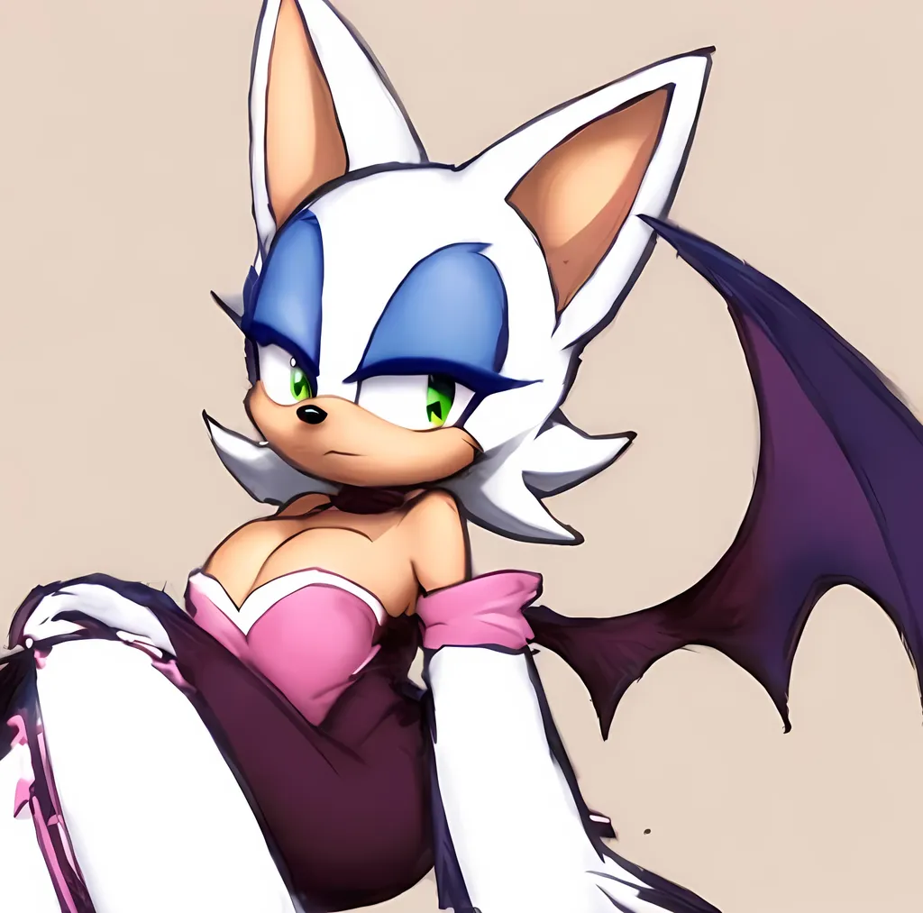 Prompt: rouge the bat from sonic the hedgehog 