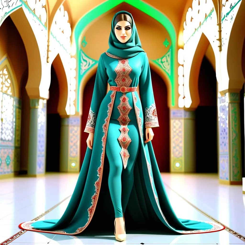 Prompt: Designing special clothing models using Iran