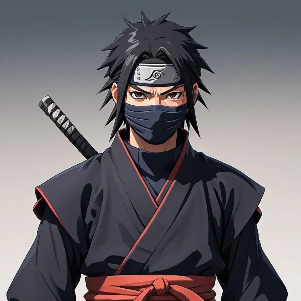 Prompt: smart, ambitious, stubborn, likes challenging, and arrogant ninja. He grows in a situation that required him to be the best ninja in order to reach his goal. First, he is a smart ninja. He was born from a family who become the leader of his clan, Uchiha.anime