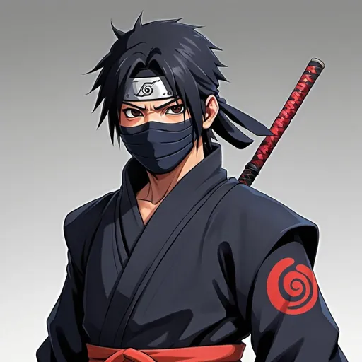 Prompt: smart, ambitious, stubborn, likes challenging, and arrogant ninja. He grows in a situation that required him to be the best ninja in order to reach his goal. First, he is a smart ninja. He was born from a family who become the leader of his clan, Uchiha.