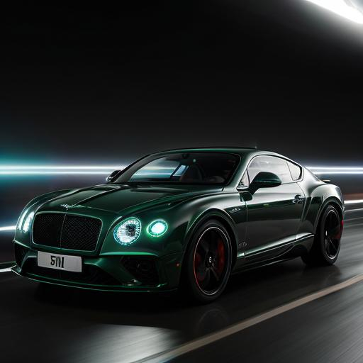 Prompt: Futuristic Bentley going 200mph with warping background