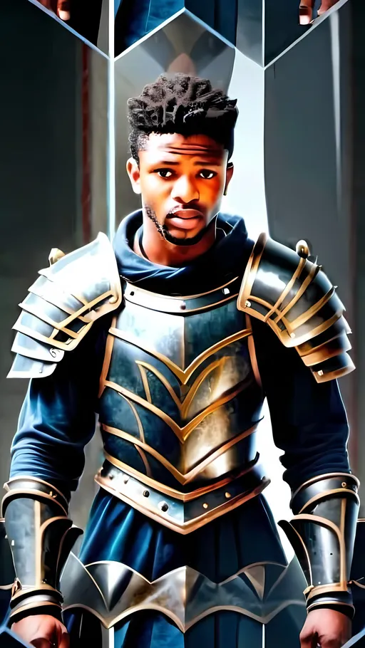 Prompt: A Man Is Wearing an Armour 