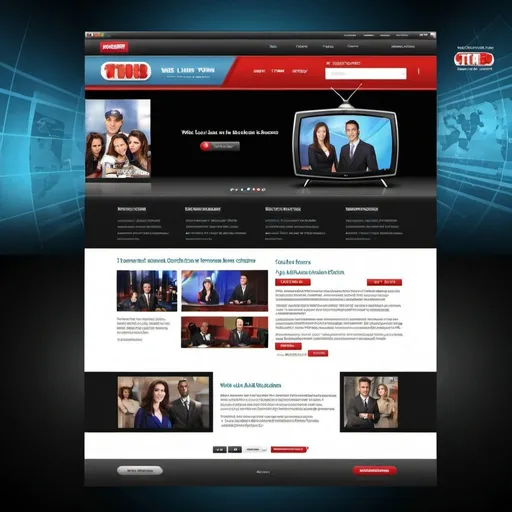 Prompt: Web page design for a television station 

