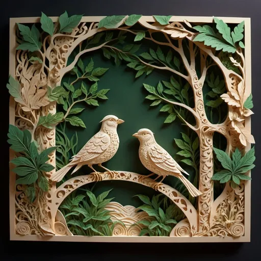 Prompt: nature, bas relief, bird