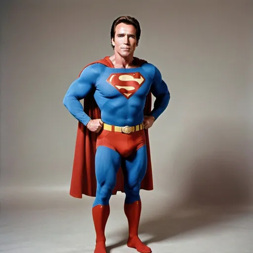 Prompt: Arnold Schwarzenegger as a Superman make it in video