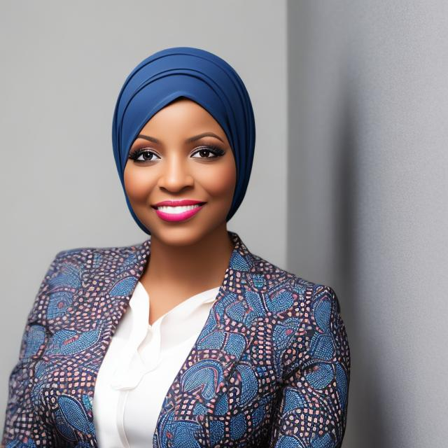 Prompt: Create beautiful business professional photo African american Muslim business women 