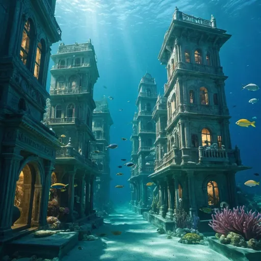 Prompt: Underwater City
