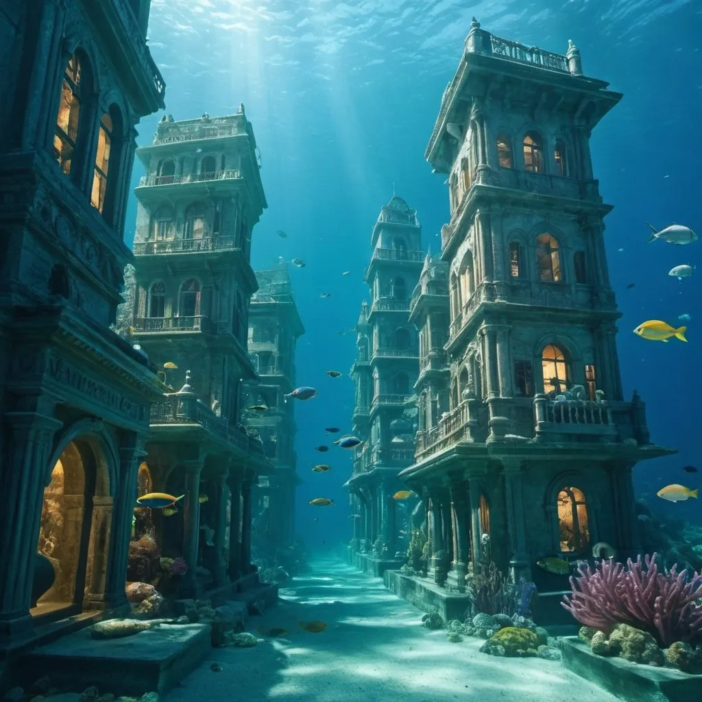 Prompt: Underwater City
