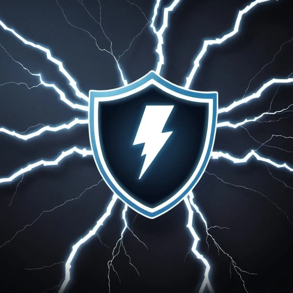 Prompt: image for cover of a cybersecurity incident report simple
with electricity or lightning symbol
