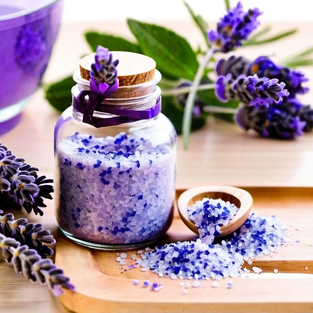 Prompt: lavender bath salts for my e-commerce store 