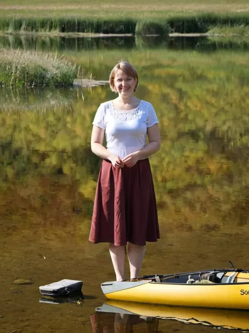 Prompt: Auf einem Salzsee abbilden, Boden soll spiegeln 