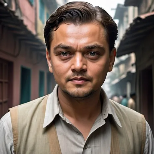 Prompt: Imagining Leonardo DiCaprio as a character in Satyajit Ray's Feluda series could be fascinating. Feluda, or Pradosh Chandra Mitter, is a private investigator in Kolkata known for his sharp intellect, keen observation skills, and physical agility. Here's a conceptual description:

Leonardo DiCaprio as Feluda:

Appearance: Leonardo would sport a clean-cut look with a sharp jawline, perfectly suited for the sophisticated and intellectual aura of Feluda. He'd likely wear traditional Bengali attire, such as a kurta and dhoti, complemented by a shawl draped over his shoulder, giving him an authentic, regional look.
Demeanor: With his expressive eyes and commanding presence, Leonardo would exude the quiet confidence and intellectual curiosity that Feluda is known for. His ability to portray complex characters would bring depth to Feluda's analytical mind and quick wit.
Action: Imagine Leonardo navigating the bustling streets of Kolkata, solving intricate mysteries, and engaging in thoughtful conversations with his cousin Topshe and friend Lalmohan Ganguly. His dynamic acting style would capture Feluda's blend of physical agility and mental prowess.
This combination of a Hollywood star with a beloved Bengali detective could make for a unique and captivating reimagining.