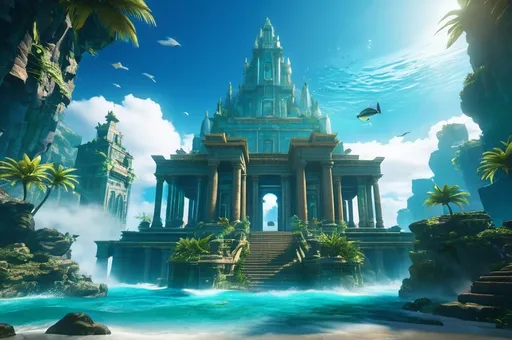 Prompt: lost city of atlantis, fantasy artwork, very very very beautiful scenery, hd, hdr, ue5, ue6, unreal engine 5, cinematic 4k wallpaper, 8k, ultra detailed, high resolution, artstation, award winning