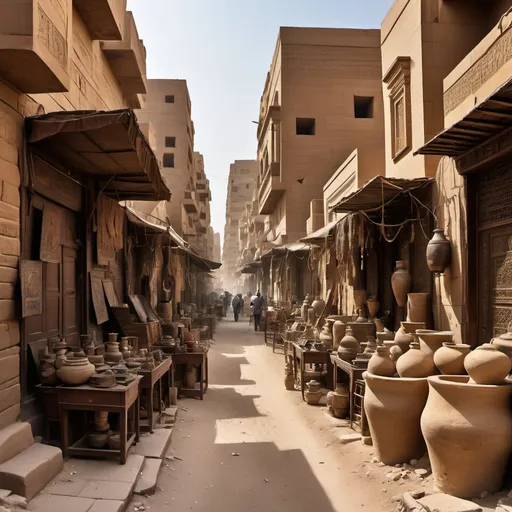 Prompt: street egypt antique