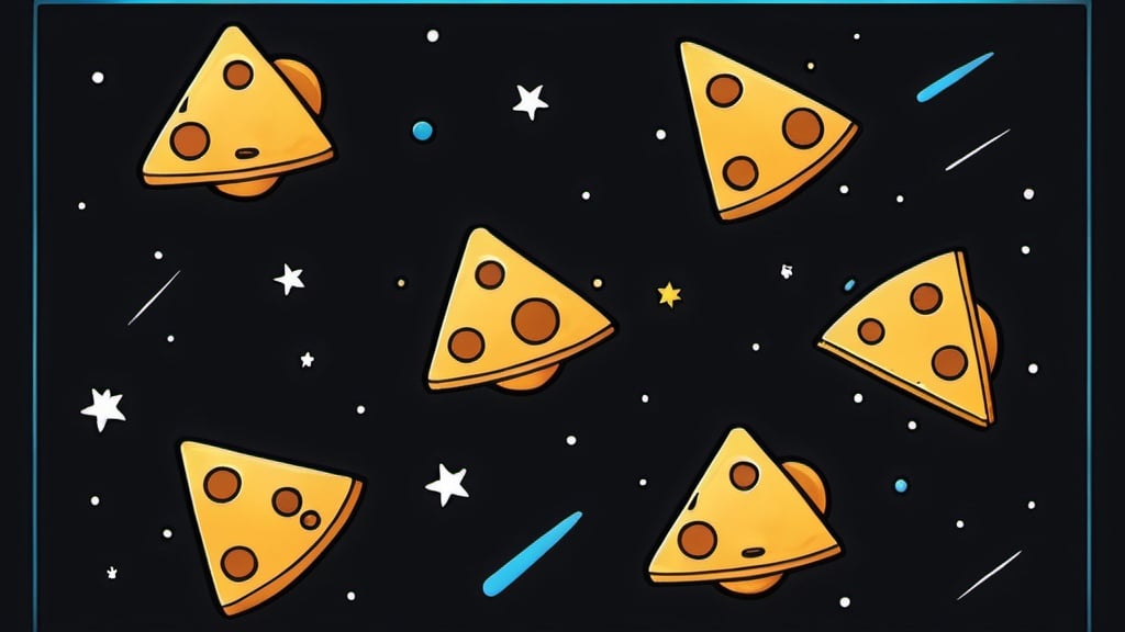 Prompt: cartoon cheese in space