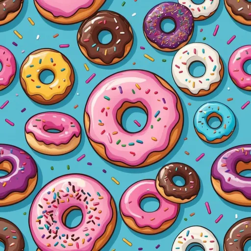 Prompt: cartoon donut with sprinkles
